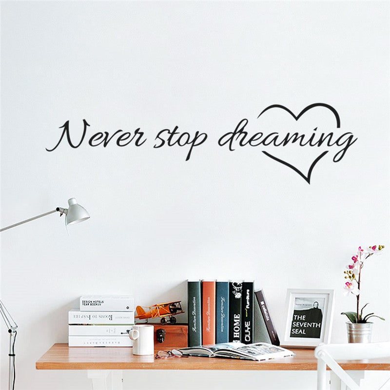 Never Stop Dreaming Wall Decal